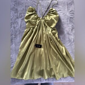 Satin Green Abercrombie Dress